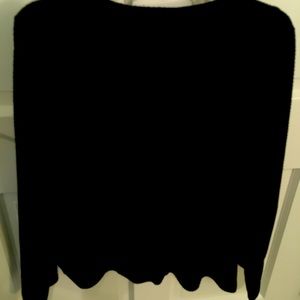 Eileen Fisher Black waffle weave snap front jacket